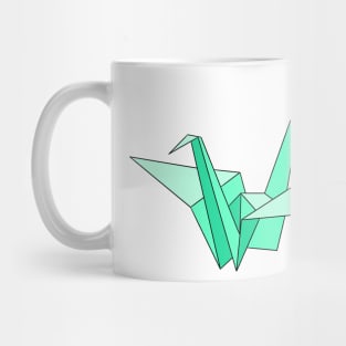 Green origami crane Mug